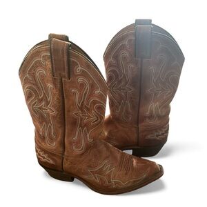 JUSTIN Ladies Bent Rail Western Boot Square Toe size 7B